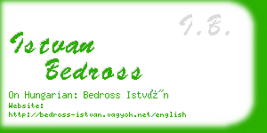 istvan bedross business card